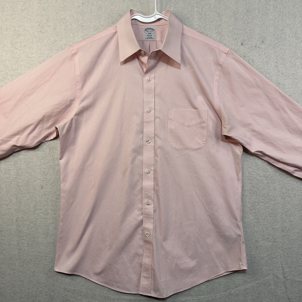 Brooks Brothers Regent Mens 15 1/2 4/5‎ Pink Non-Iron Button Down Oxford 1818